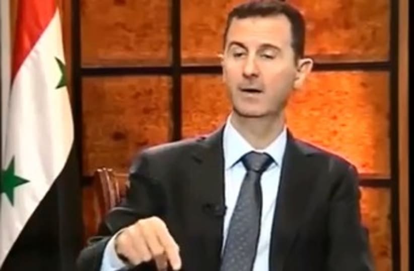Assad in interview with Turkish journalists 370 (photo credit: YouTube Screenshot)