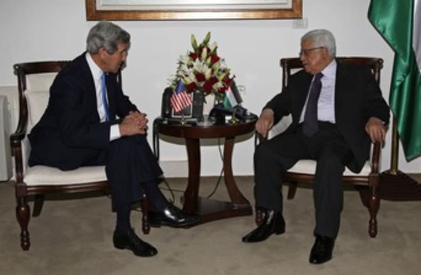 Abbas and Kerry 370 (photo credit: REUTERS)