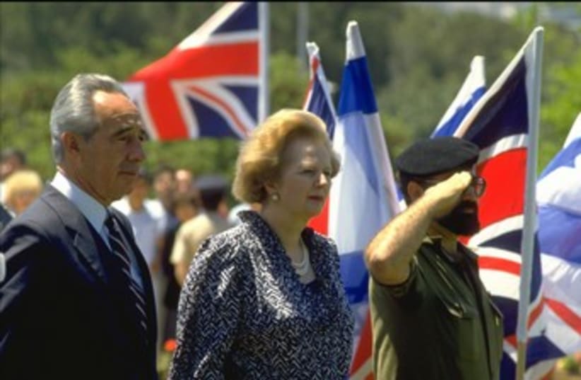 Shimon Peres and Margaret Thatcher 370 (photo credit: Courtesy The President's Residence )