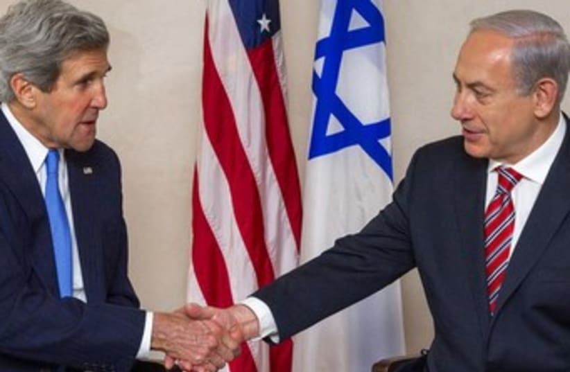 Kerry Netanyahu 9.4.13 (photo credit: Reuters)
