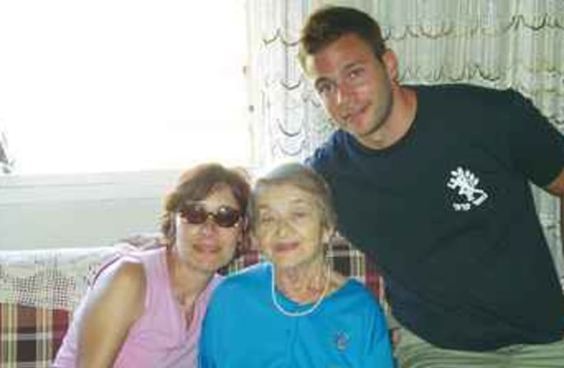 JAY SHULTZ with his mother, Sabina Shultz, (photo credit: Courtesy)