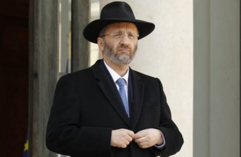 French chief rabbi Gilles Bernheim 370 (photo credit: REUTERS/Benoit Tessier)