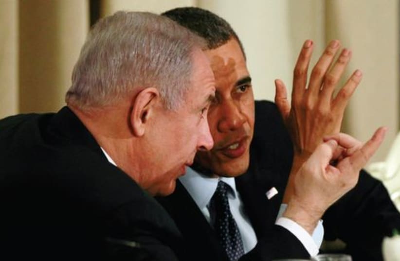 Obama and Netanyahu521 (photo credit: Jason reed / reuters)