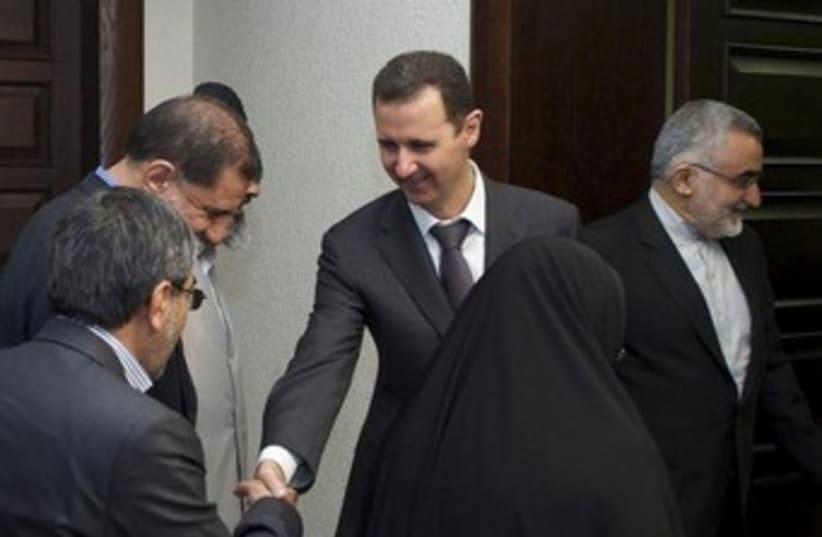 Assad meeting with Lebanese delegation 370 (photo credit: REUTERS/SANA)