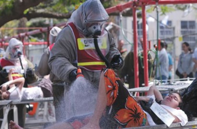 chemical weapons drill370  (photo credit: IDF Spokesperson )