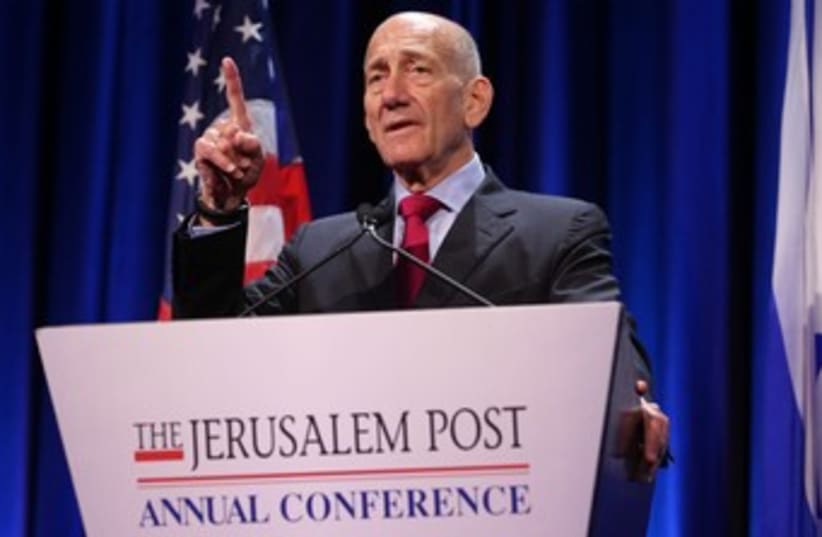 Olmert JPost conference 370 (photo credit: Marc Israel Sellem/The Jerusalem Post)