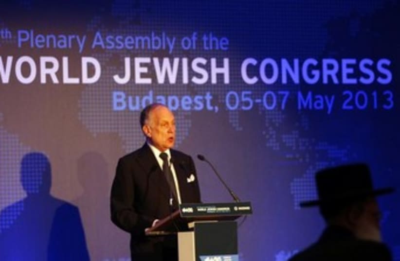 Ronald Lauder speaks at WJC conference 370 (photo credit: REUTERS/Laszlo Balogh)