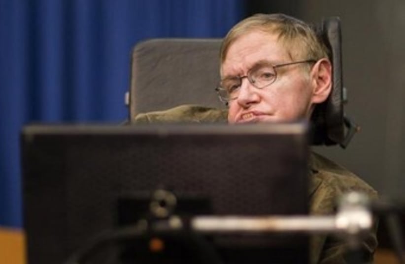  Stephen Hawking (photo credit: REUTERS/Valentin Flauraud)