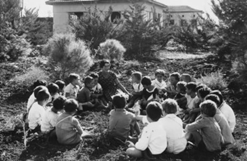 Kibbutz children, old black and white 370 (photo credit: courtesy)