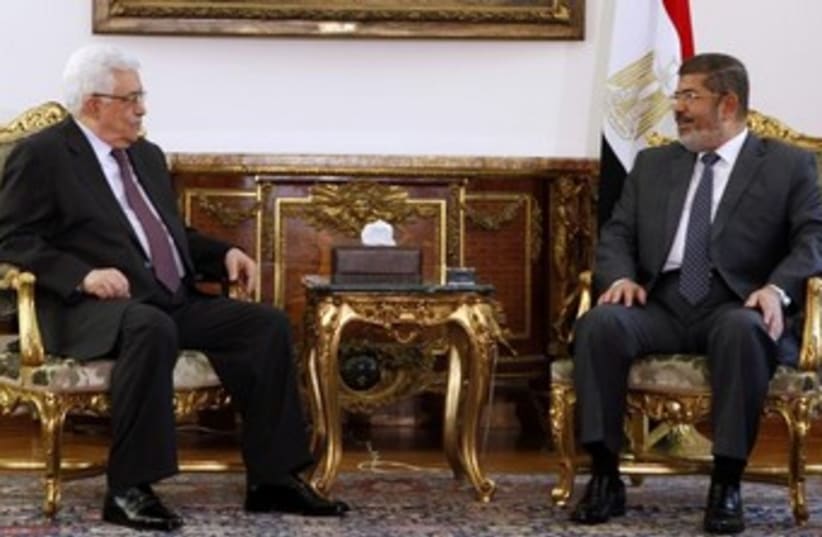 Abbas and Morsi 370 (photo credit: REUTERS/Amr Abdallah Dalsh)