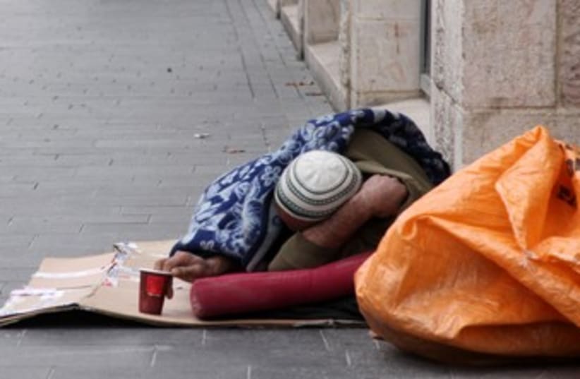 Homeless man 370 (photo credit: Marc Israel Sellem/The Jerusalem Post)
