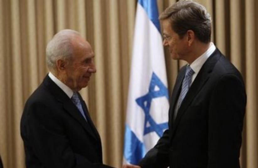 Peres and Westerwelle 2010 370 (photo credit: REUTERS/Ronen Zvulun)