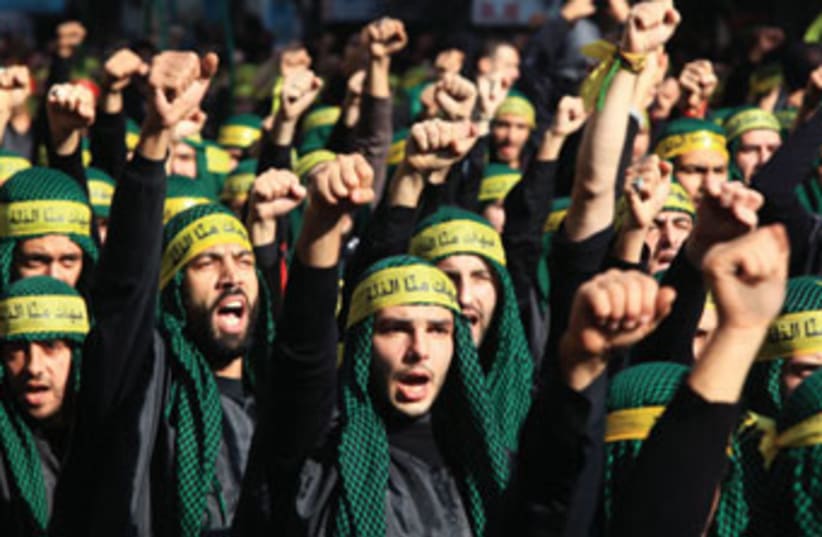 Hezbollah supporters Beirut 370 (photo credit: Reuters)