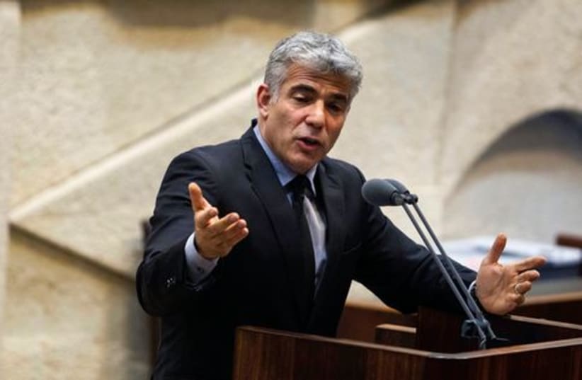 Yair Lapid Speaking521 (photo credit: Baz Ratner/Reuters)