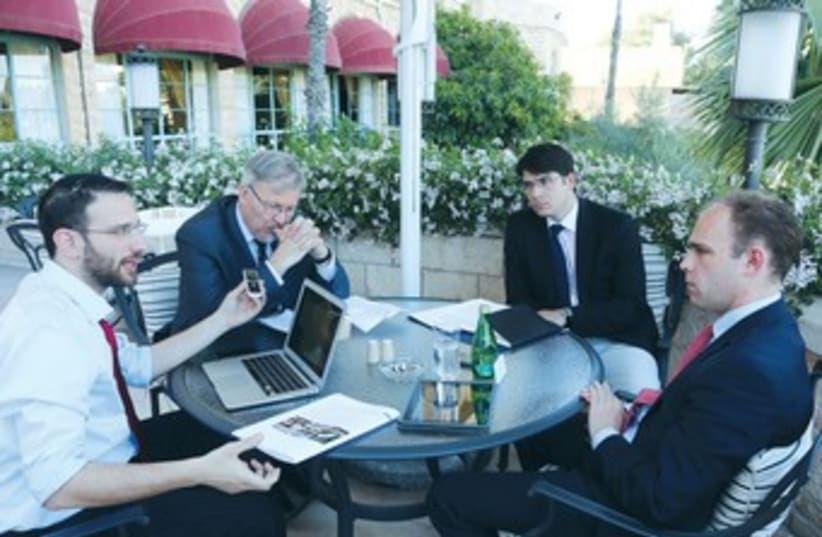 Sokol interviews Hungarian PM advisor 370 (photo credit: Marc Israel Sellem/The Jerusalem Post)