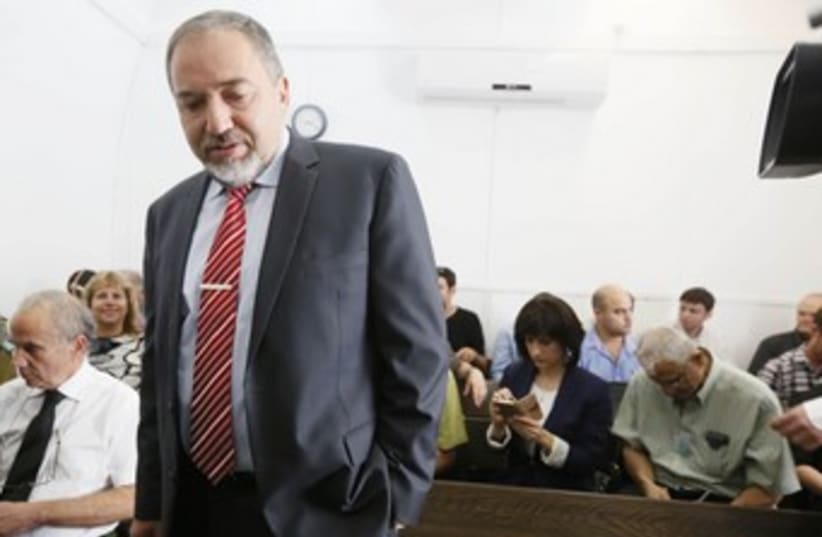 Liberman trial May 29, 2013 370 (photo credit: Pool/Maariv)