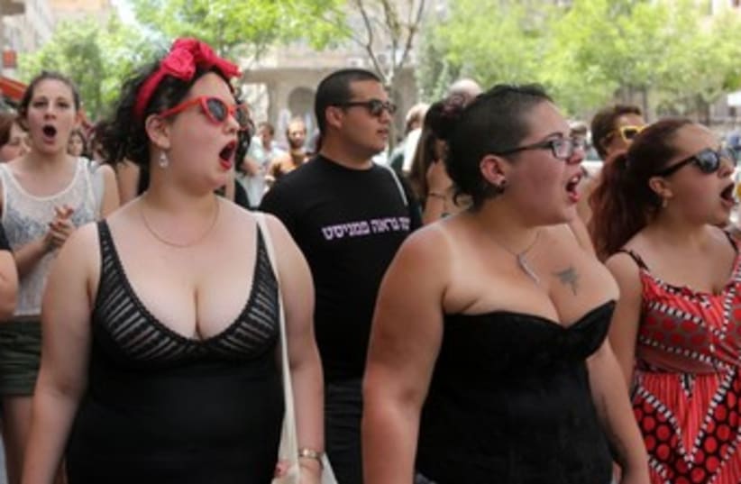 Jerusalem SlutWalk 2013 370 (photo credit: Marc Israel Sellem/The Jerusalem Post)