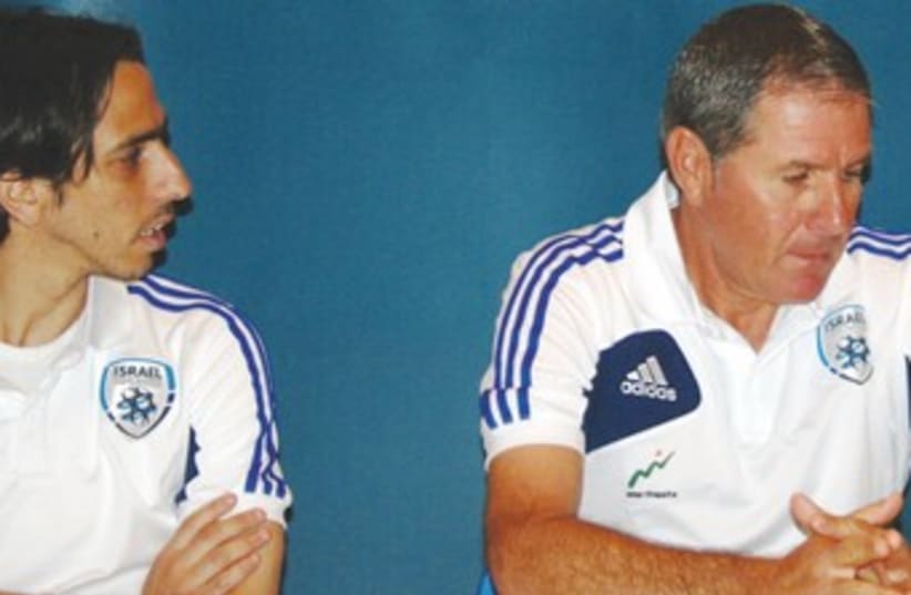 Yossi Benayoun(left) and Coach Eli Gutman370 (photo credit: IFA, Courtesy)