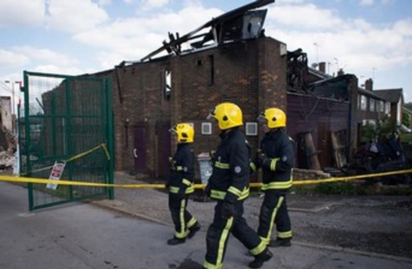 London Islamic center arson 370 (photo credit: REUTERS)