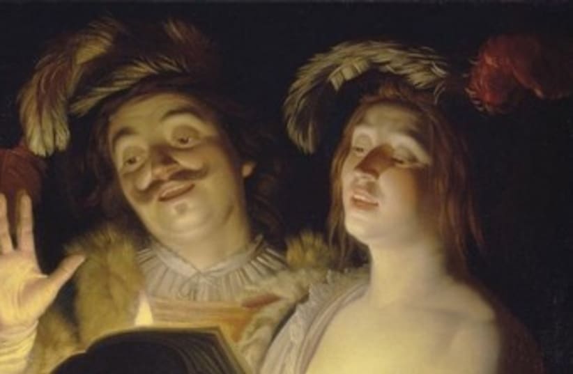 The Duet by Gerrit van Honthorst painting 370 (photo credit: Wikimedia Commons/Christie's)