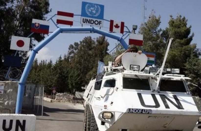 UNDOF peacekeepers in the Golan 370 (photo credit: REUTERS)