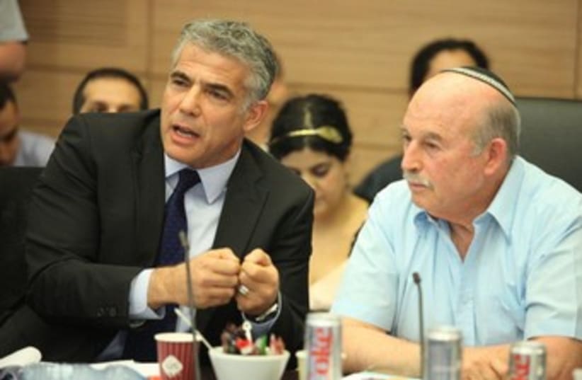 Lapid at Finance C'tee meeting 370 (photo credit: Knesset)