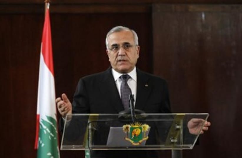 Lebanon's President Michel Suleiman 370 (photo credit: REUTERS/Luc Gnago )