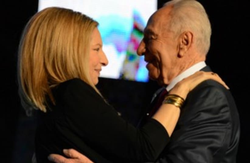 Streisand and Peres370 (photo credit: Courtesy - GPO)