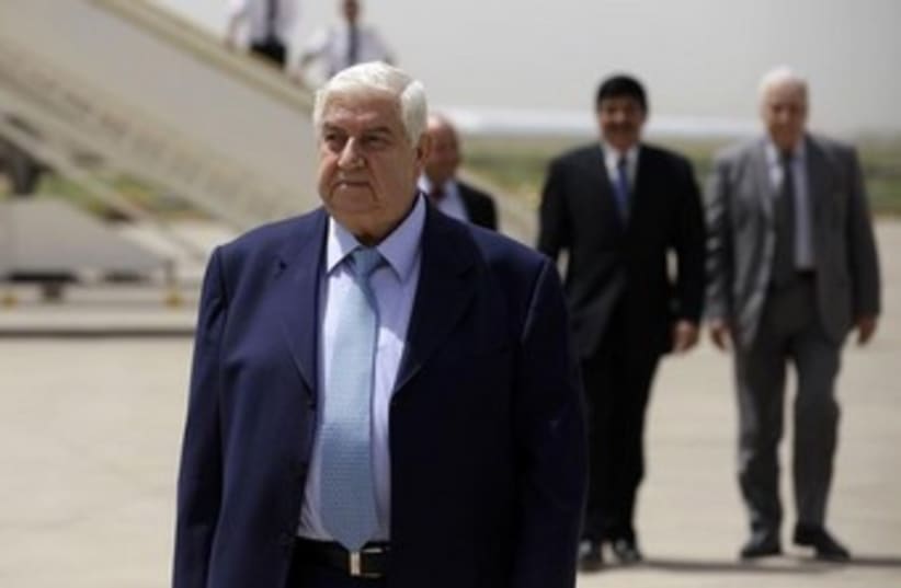 Syria's Foreign Minister Walid al-Moualem 370 (photo credit: REUTERS)