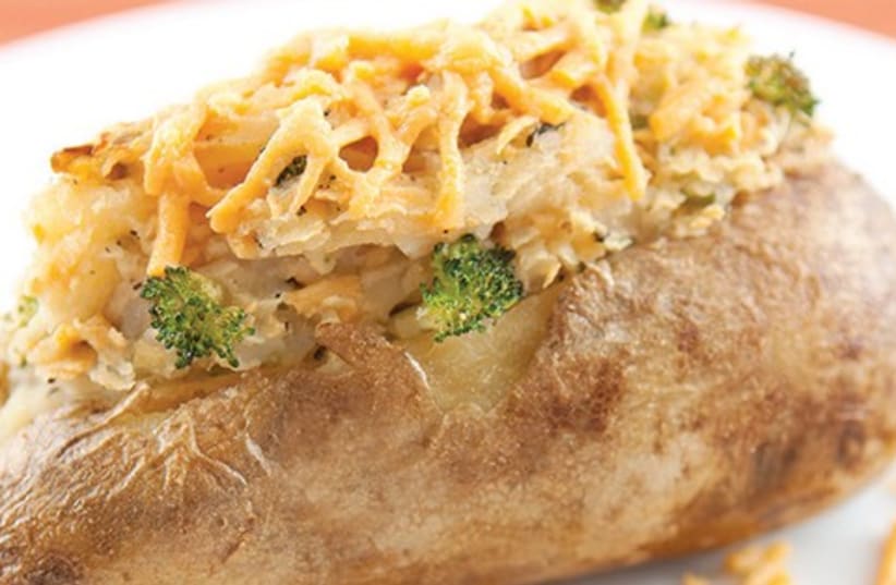 TWICE-BAKED potatoes with broccoli and cheese filling 521 (photo credit: Courtesy Patrick M. Gookin II)