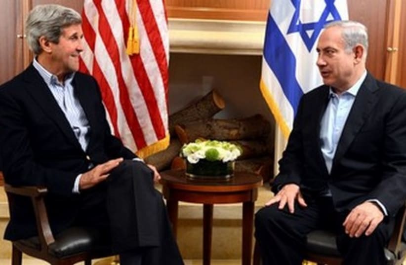 Kerry and Netanyahu meeting 370 (photo credit: Matty Stern/US Embassy Tel Aviv)