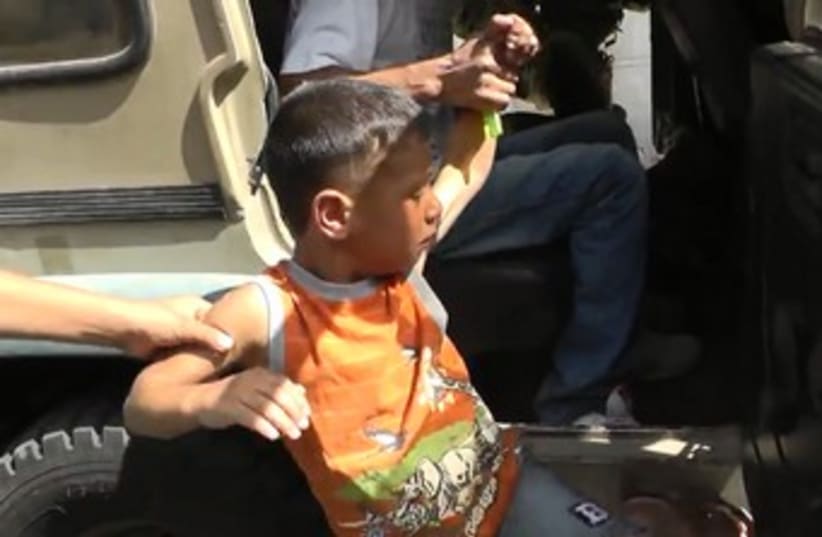 Five-year-old Palestinian boy detained by IDF 370 (photo credit: YouTube Screenshot)