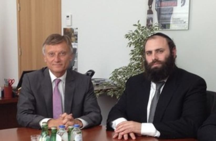 Ambassador Prawda and Rabbi Margolin370 (photo credit: EJA- Courtesy)