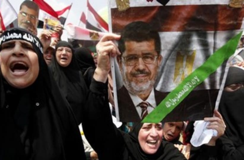 Pro-Morsi demonstrators in Cairo 370 (photo credit: REUTERS)
