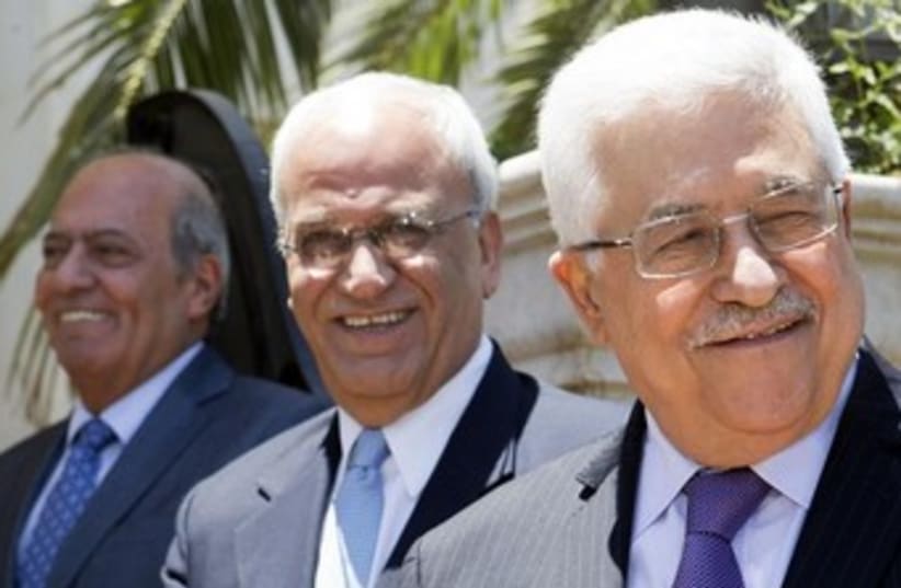 Mahmoud Abbas and Saeb Erekat 370 (photo credit: Reuters)