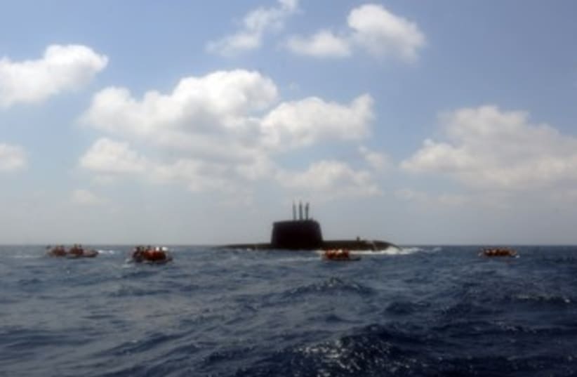 Dolphin submarine course 370 (photo credit: IDF Spokesman’s Office)