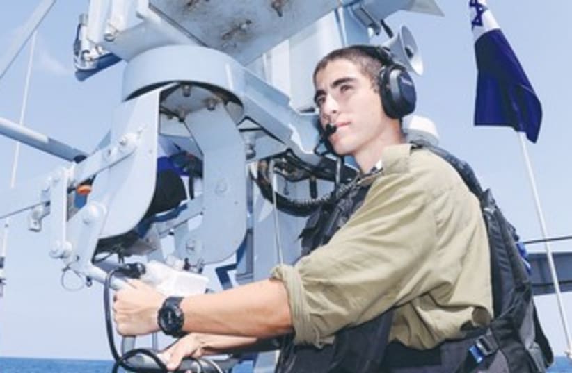 Israel Navy sergeant on boat 370 (photo credit: IDF Spokesman)