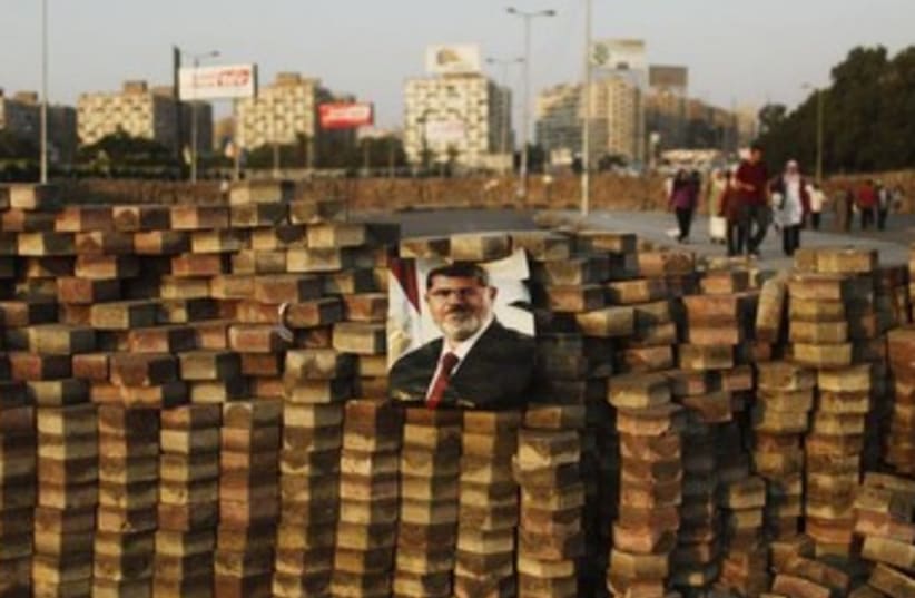 Supporters of deposed Egyptian President Mohamed Morsi (photo credit: Reuters)