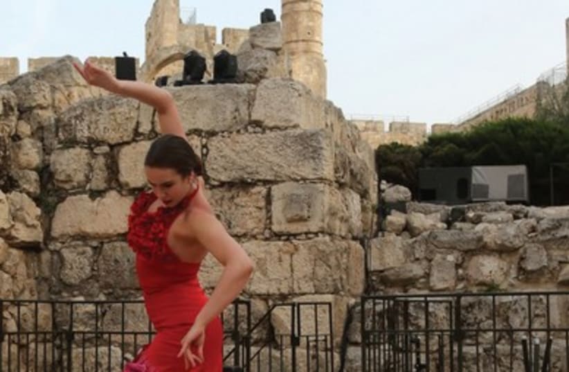 Flamenco at the Tower of David (photo credit: Marc Israel Sellem)