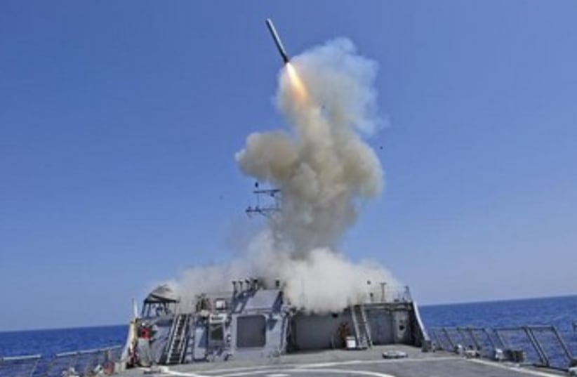 tomahawk missile launch 370 (photo credit: REUTERS)
