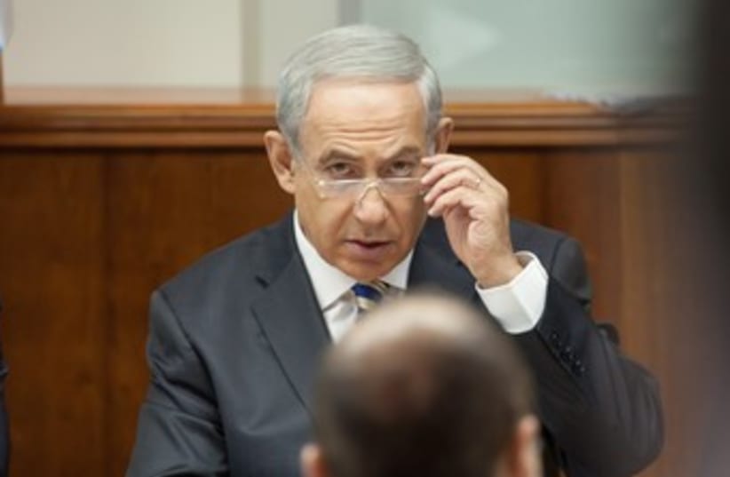 Netanyahu cabinet 1.9.13 (photo credit: Emil Salman / Pool)