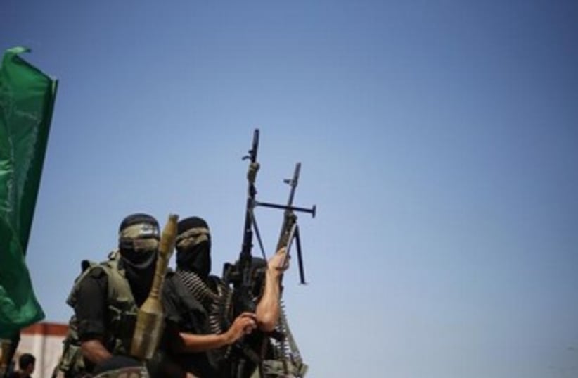 Hamas gunmen in the northern Gaza Strip 370 (photo credit: Reuters)