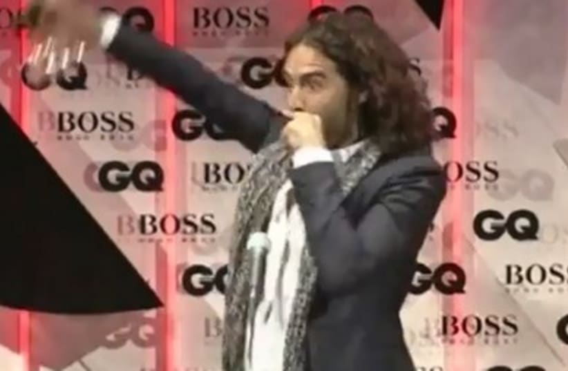 Russel Brand at the GQ awards 390 (photo credit: You Tube screenshot)