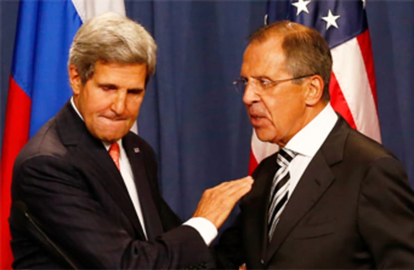 Kerry Lavrov geneva 14.9.13 370 (photo credit: Reuters)