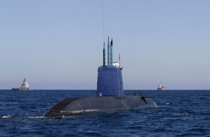 Tekumah, a Dolphin-class submarine 370 (photo credit: REUTERS)