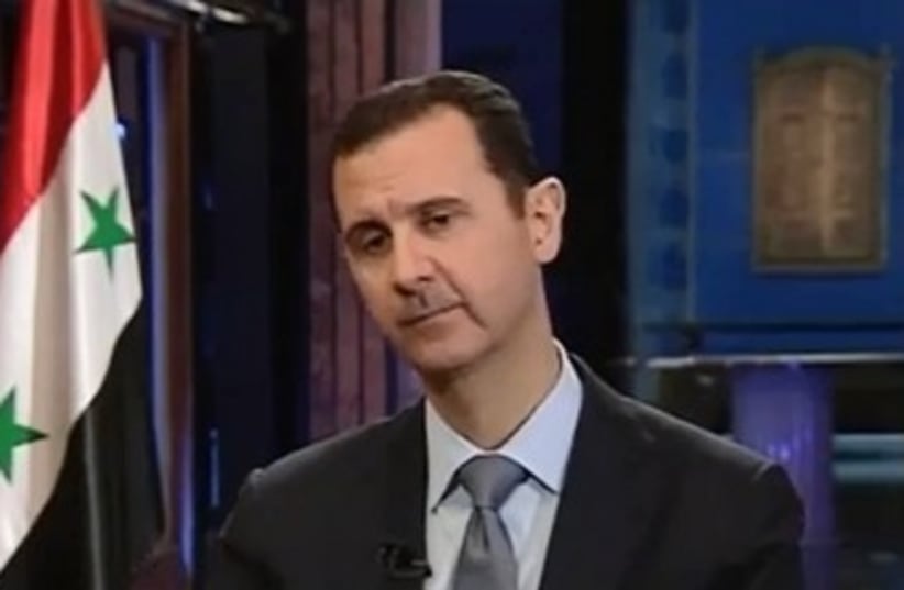 Syrian President Bashar Assad in Fox News interview 370 (photo credit: Screenshot)