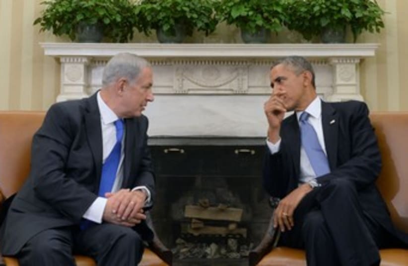 obama and netanyahu chill and talk 370 (photo credit: Courtesy of GPO)