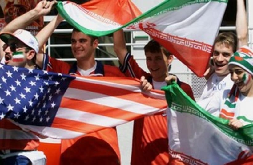 US Iran fans at 1998 World Cup 390 (photo credit: REUTERS)