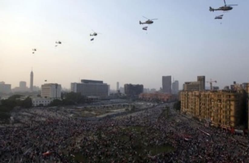Tahrir Square on Yom Kippur anniversary 370 (photo credit: REUTERS/Mohamed Abd El Ghany)