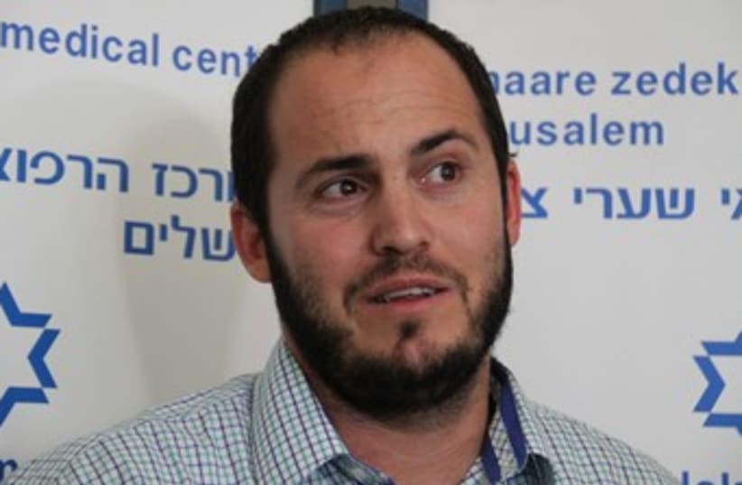 Yisrael Glick, father of injured girl 370 (photo credit: TOVAH LAZAROFF)